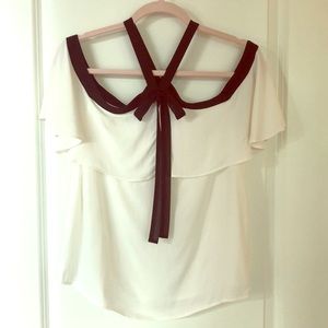 ZARA bow neck blouse